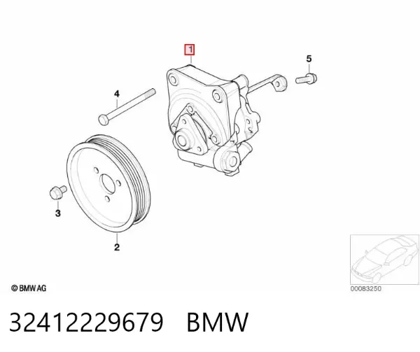 Bomba da Direção hidrâulica assistida 32412229679 BMW