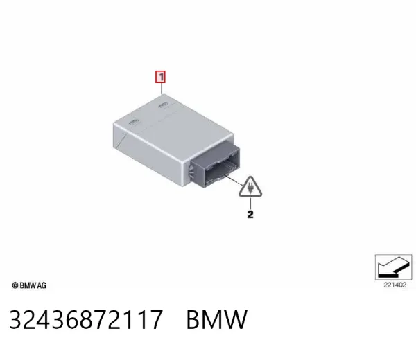 Módulo de direção (Centralina eletrônica) do volante de direção 32436872117 BMW