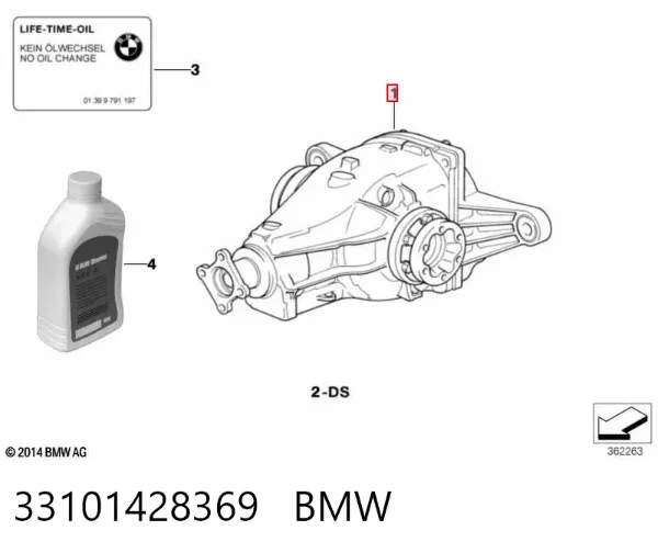 Redutor do eixo traseiro 33101428369 BMW