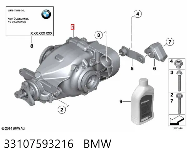 Redutor do eixo traseiro BMW X1 E84