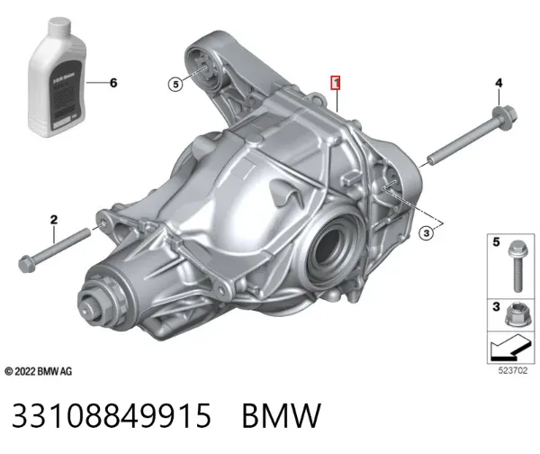 Redutor do eixo traseiro BMW X5 G05, F95