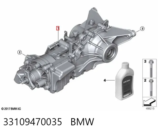 Consola (travessa) traseira de redutor traseiro 33109470035 BMW