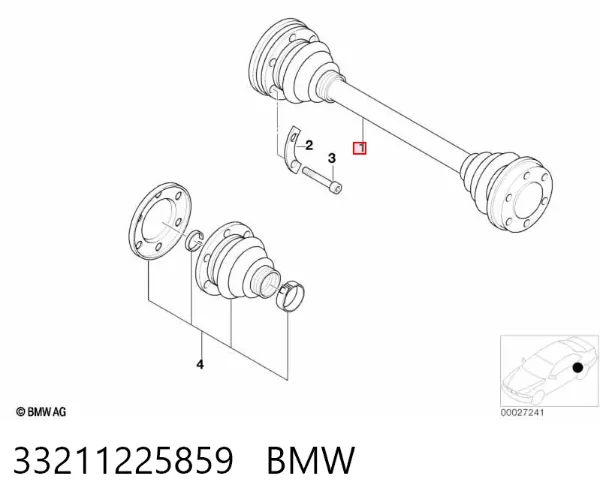 Semieixo traseiro BMW 7 E32