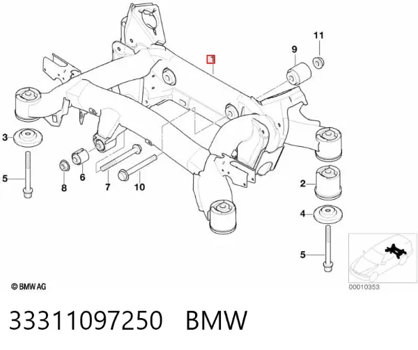 Viga de suspensão traseira (plataforma veicular) BMW 5 E39