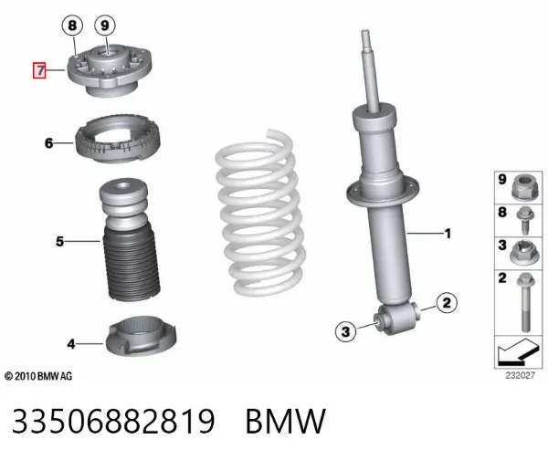 Suporte de amortecedor traseiro BMW X4 G02, F98