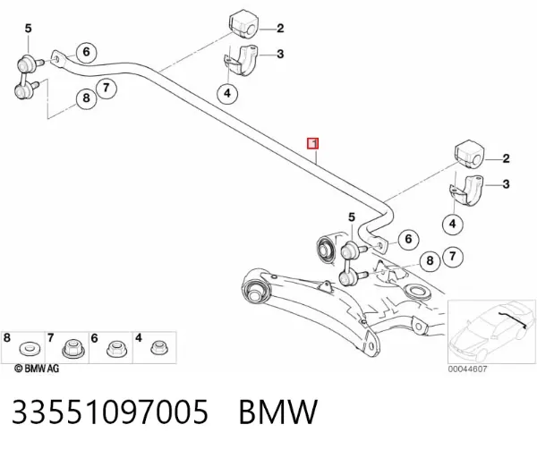 Estabilizador traseiro BMW X5 E53