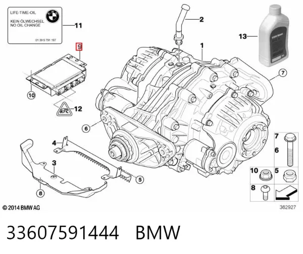 Módulo de direção (Centralina eletrônica) da Caixa Automática de Mudança eletrônica 33607591444 BMW