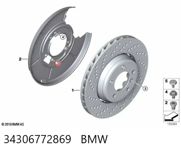 Parafuso de cabeça de motor (CBC) 34306772869 BMW