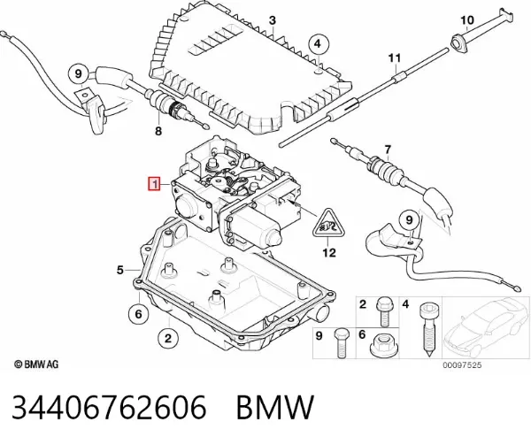 Acionamento elétrico do freio de estacionamento 34406762606 BMW