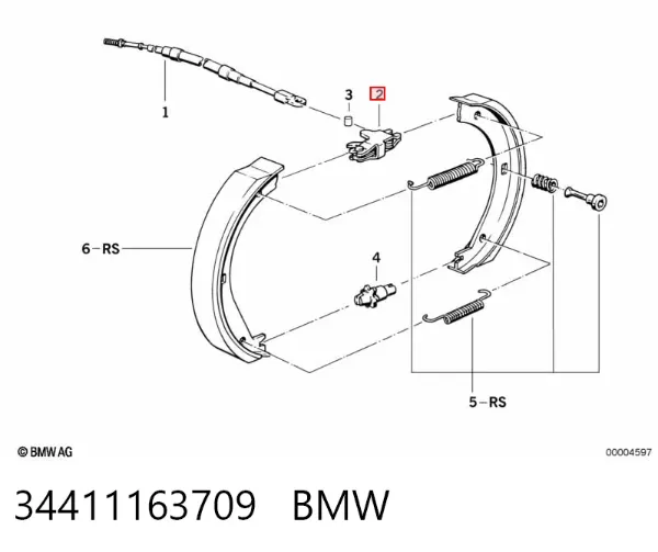 Braçadeira de barra de acoplamento do tambor de freio 34411163709 BMW