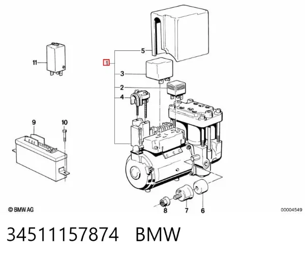 Unidade hidráulico de controlo ABS 34511157874 BMW