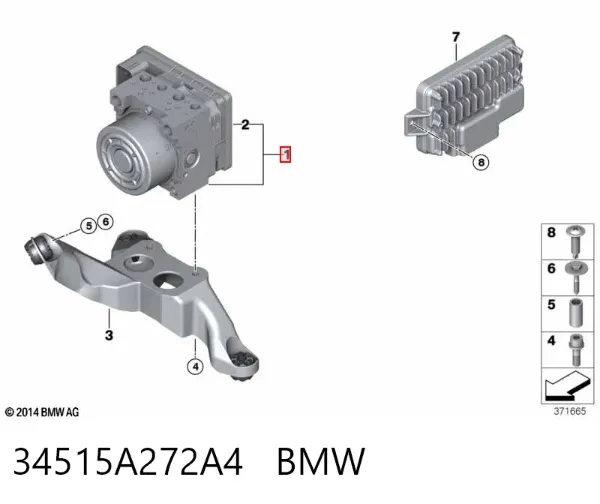 Unidade hidráulico de controlo ABS Mini COUNTRYMAN F60