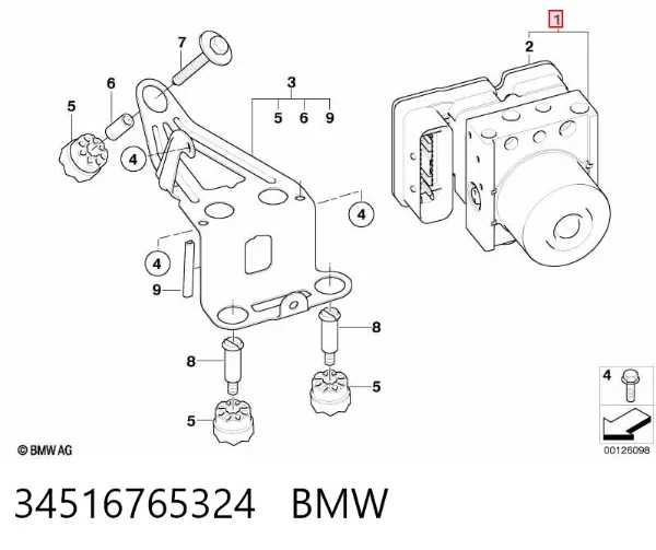 Unidade hidráulico de controlo ABS Mini Cooper R50, R53