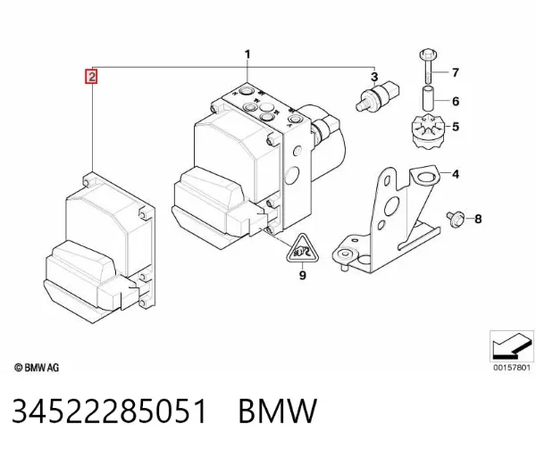 Módulo de direção (Centralina eletrônica) DSC 34522285051 BMW