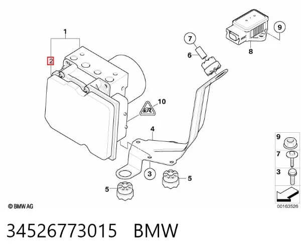 Módulo de direção (Centralina eletrônica) ABS 34526773015 BMW
