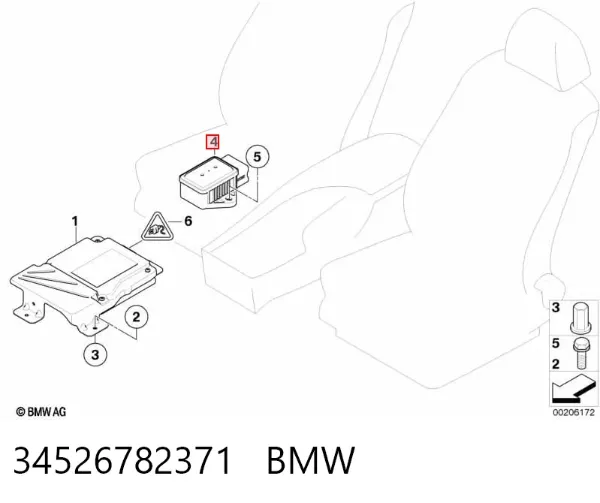 Sensor de aceleração longitudinal 34526782371 BMW