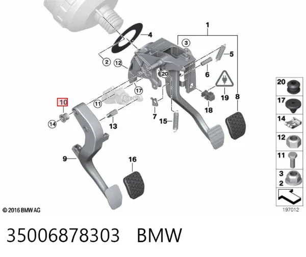 Bucha do motor de arranco 35006878303 BMW
