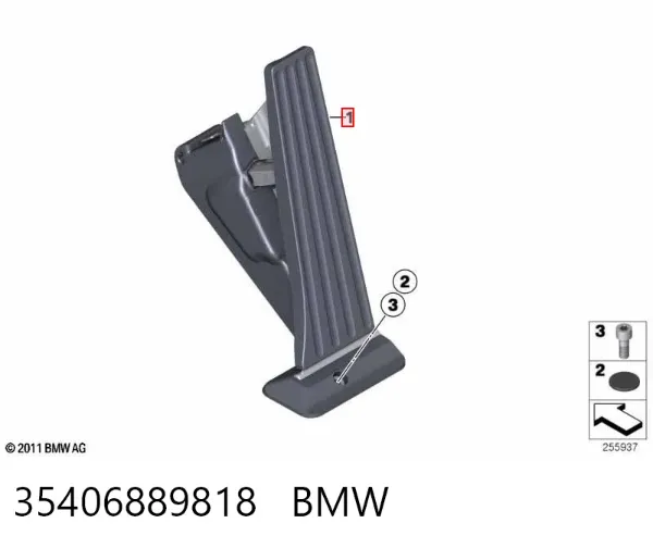 Pedal de gás (de acelerador) 35406889818 BMW