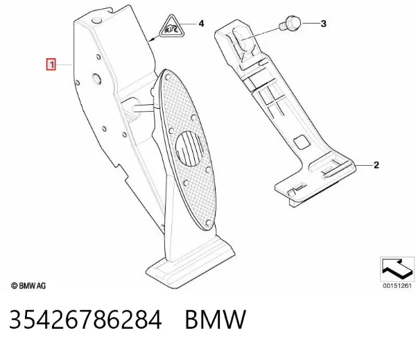Pedal de gás (de acelerador) 35426786284 BMW