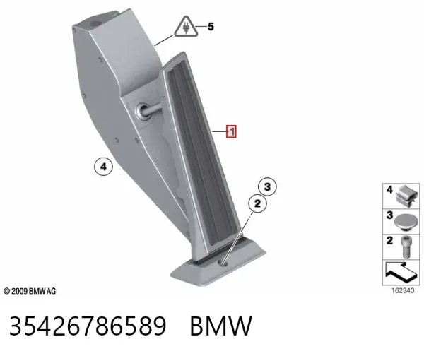 Pedal de gás (de acelerador) 35426786589 BMW