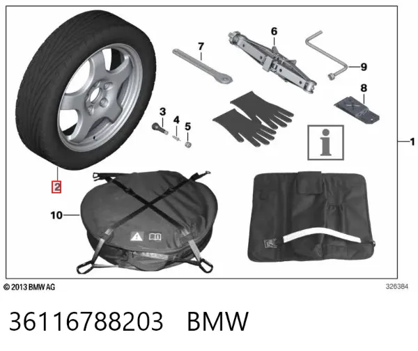 Roda de emergência 36116788203 BMW