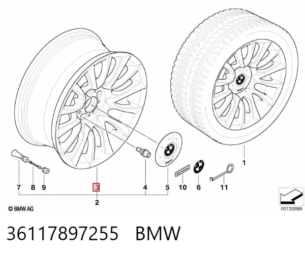 Discos de roda de aleação ligeira (de aleação ligeira, de titânio) BMW X5 E53