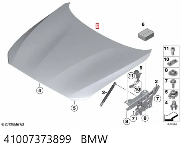 Capota 41007373899 BMW
