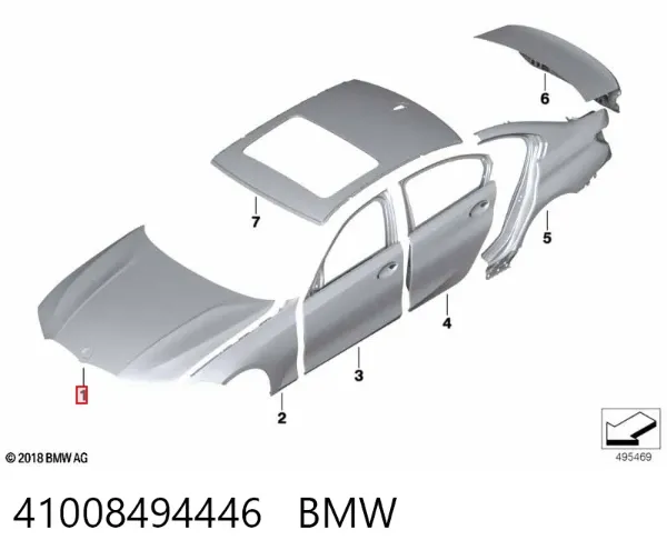Capota 41008494446 BMW