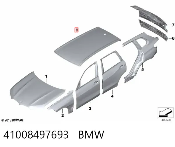 Teto 41008497693 BMW
