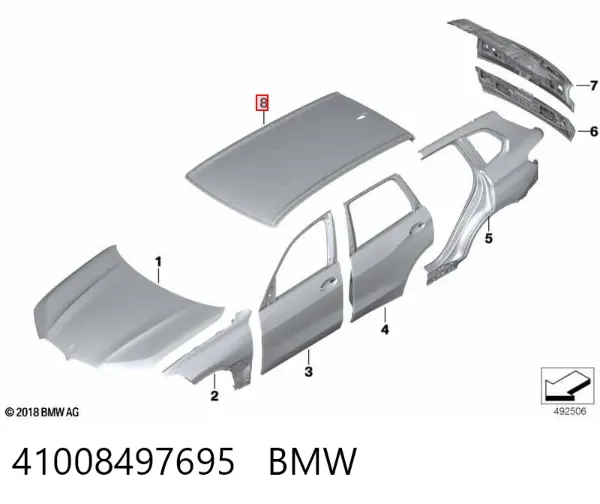 Teto 41008497695 BMW