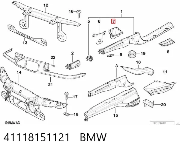 Braçadeira de fixação da bucha de estabilizador dianteiro 41118151121 BMW