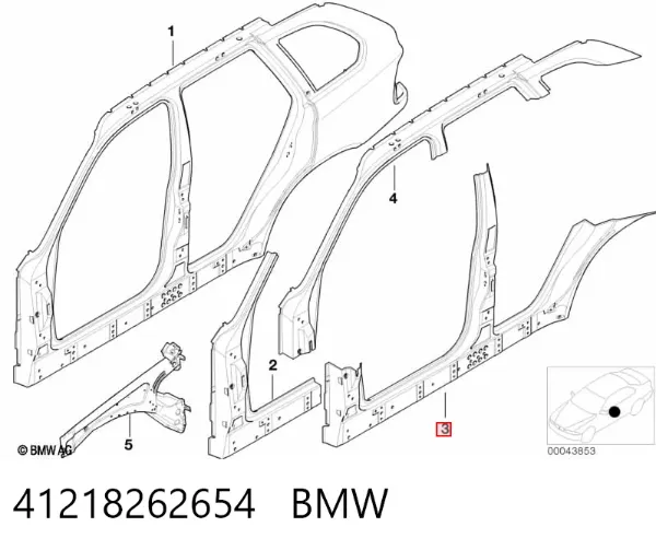 Acesso externo direito BMW X5 E53