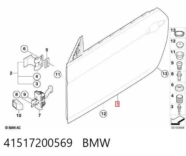 Porta dianteira esquerda BMW 3 E92