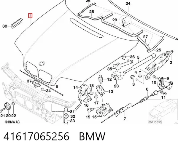 Capota 41617065256 BMW