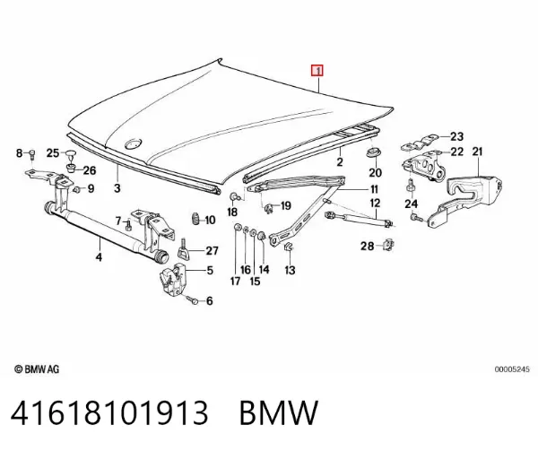 Capota 41618101913 BMW