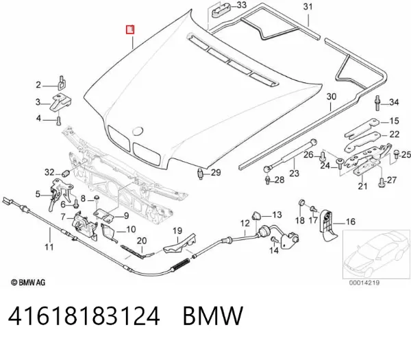 Capota 41618183124 BMW