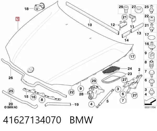 Capota 41627134070 BMW