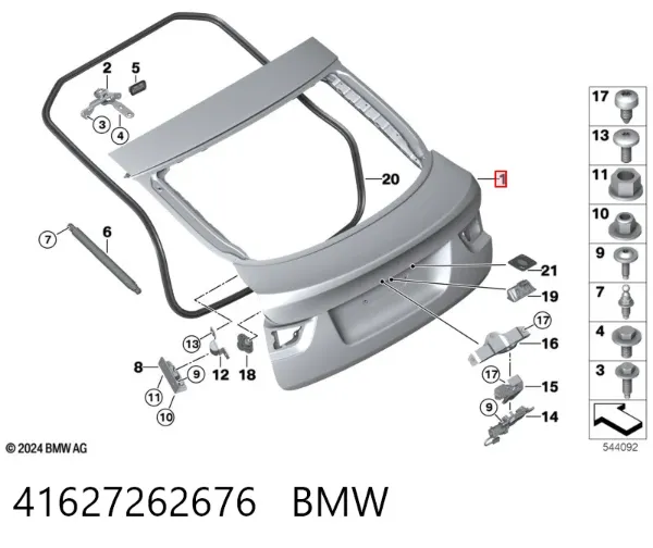 Porta traseira (3ª/5ª porta-malas (tampa de alcapão) BMW X6 E71