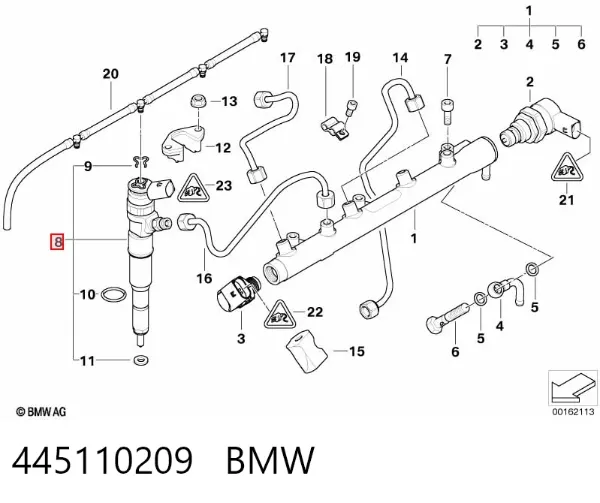 Injetor de injeção de combustível 445110209 BMW