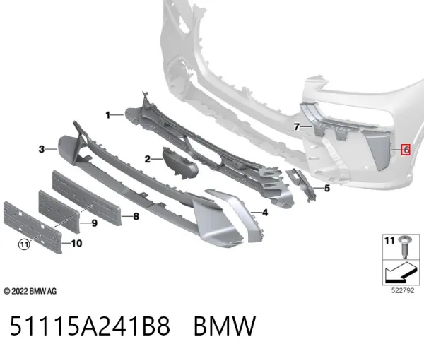  51115A241B8 BMW