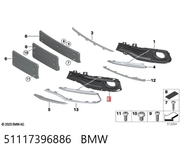  51117396886 BMW