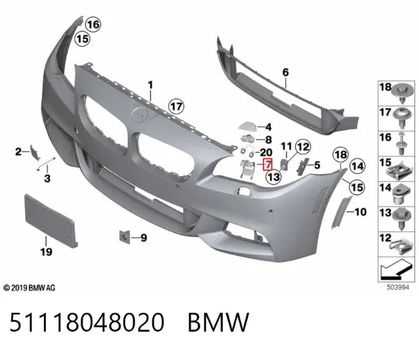 Consola do injetor de fluido para lavador das luzes 51118048020 BMW