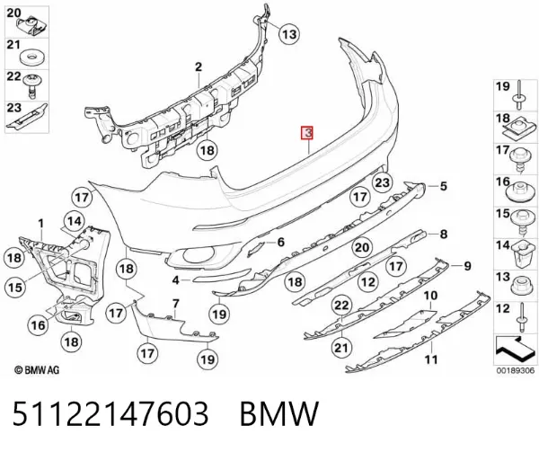 Pára-choque traseiro BMW X6 E71