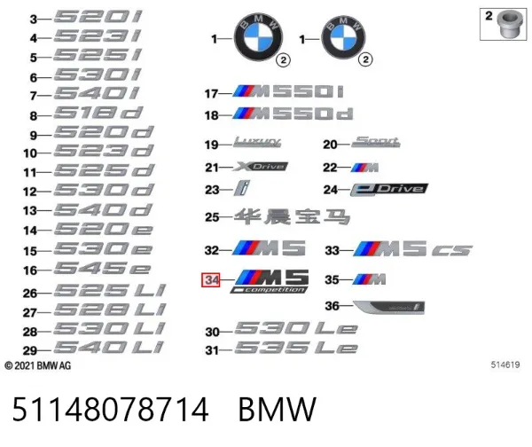  51148078714 BMW