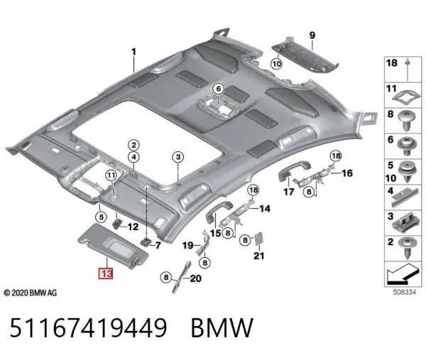 Pala contra o sol 51167419449 BMW