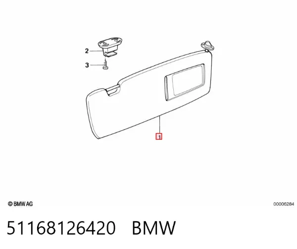 Pala contra o sol 51168126420 BMW