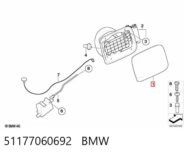 Alcapão do tanque de combustível BMW 3 E90