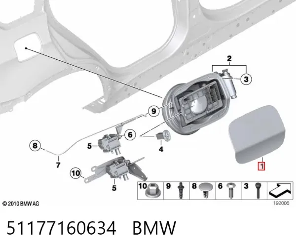 Alcapão do tanque de combustível BMW X5 E70
