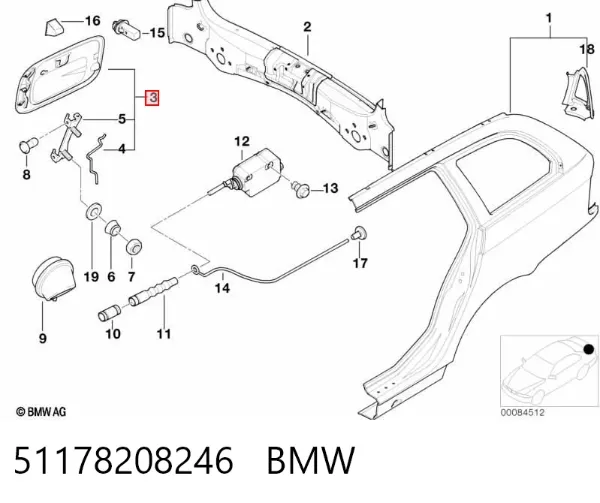 Alcapão do tanque de combustível BMW 3 E46
