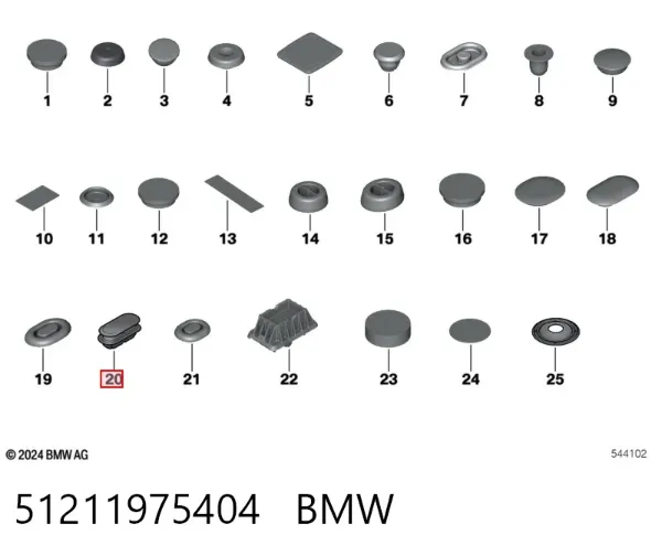 Kit de reparação de cilindro mestre do freio 51211975404 BMW